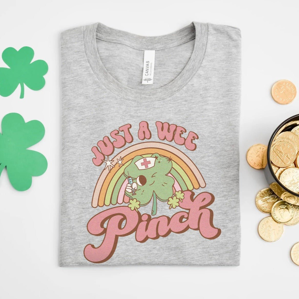 weepinchgray Just a Wee Pinch St Patricks Day T-shirt - Image 1